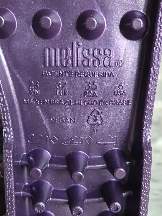 Melissa Purple Jelly Shoes, Womens Size 6 - Picture 2 of 9
